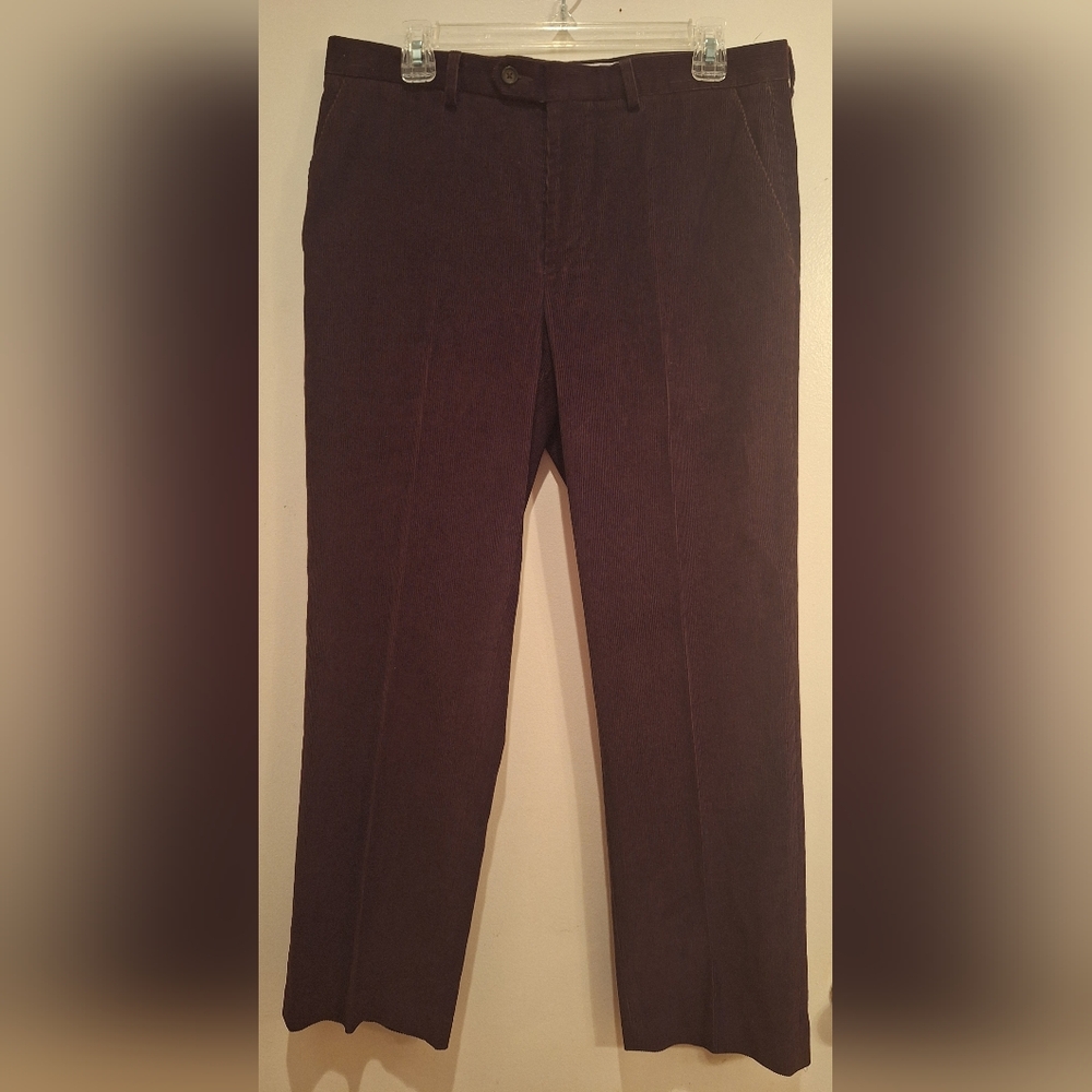 Lauren Ralph Lauren Corduroy Pants Men's 34X30 (33X30 Tag) Brown Flat Front